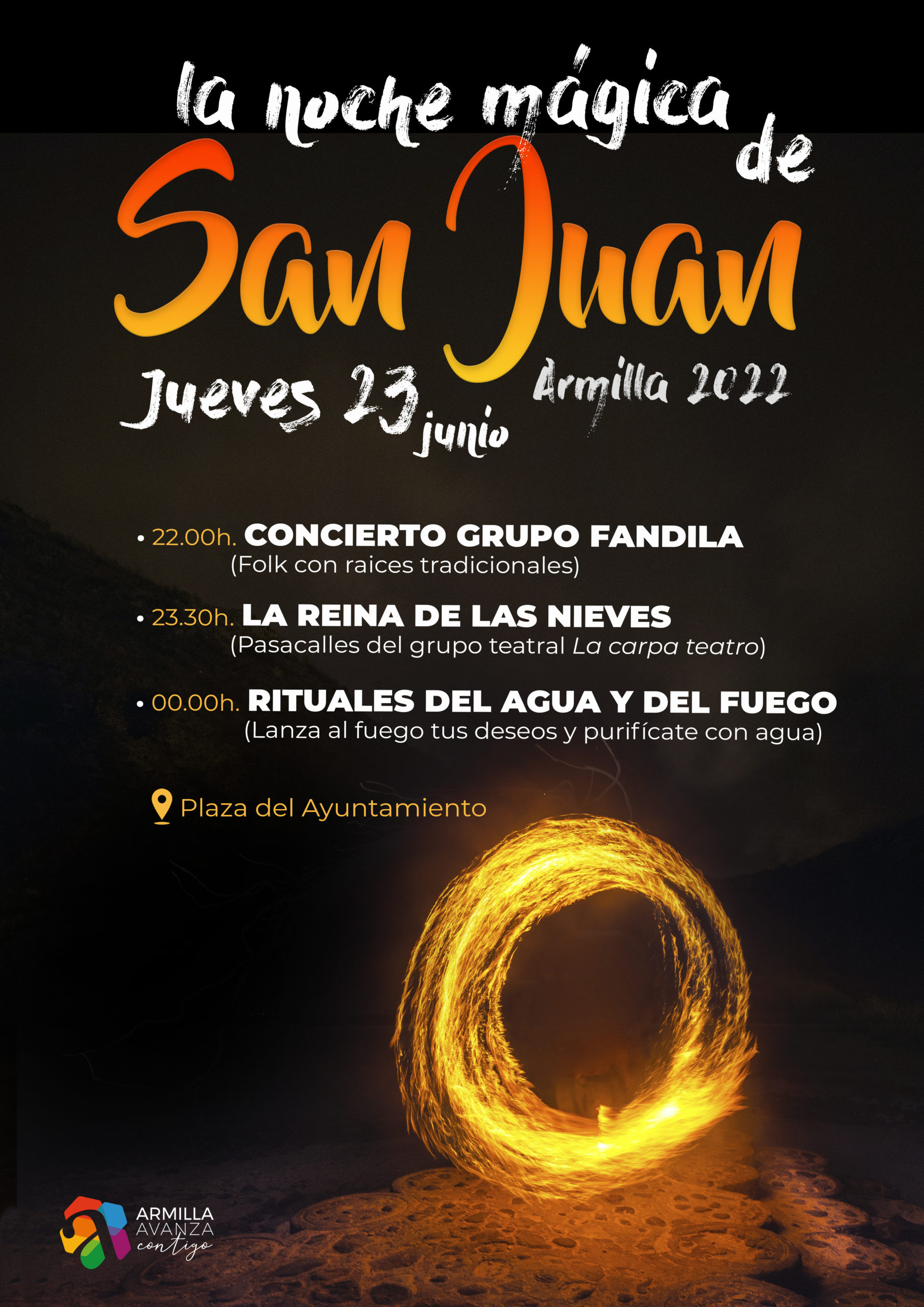 La noche mágica de San Juan”, 23 de junio, a partir de las diez de la noche horas en Plaza la | Ayuntamiento Armilla