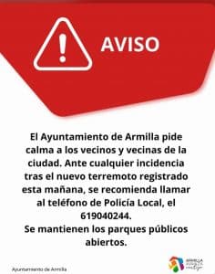 Aviso terremotos